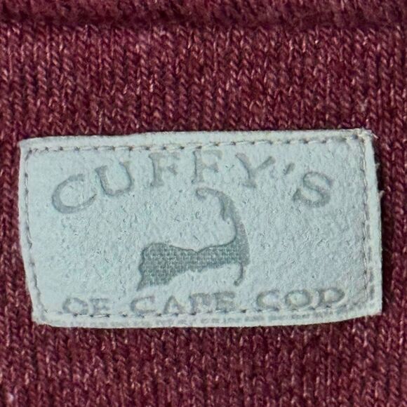 Cuffy’s of Cape Cod Long Sleeve Relaxed Fit Maroon Zip Front Zip Up Sweater. XL. - Picture 6 of 9
